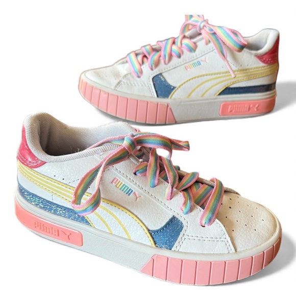 PUMA x L.O.L. Surprise! Cali Star Sneakers COLOR: PUMA White-Flaxen-Racing Blue - Picture 1 of 15
